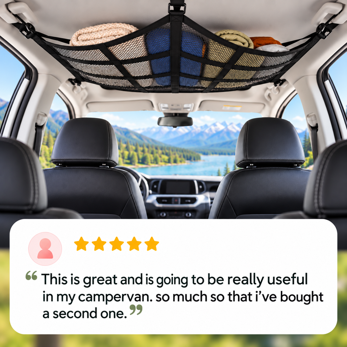 Interior Car Roof Storage Net