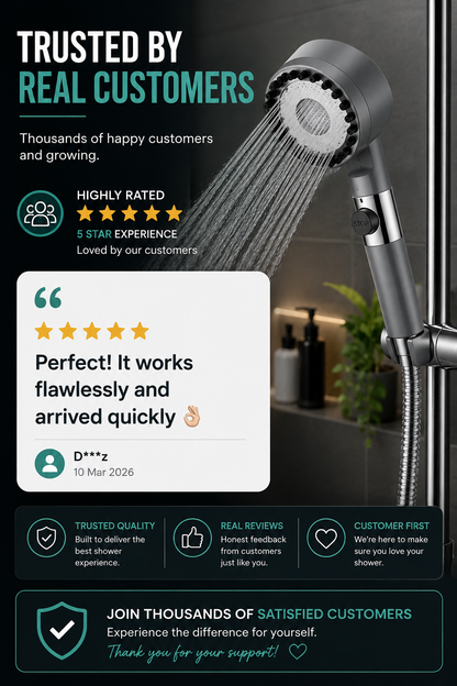 3 Mode High Pressure Shower Head