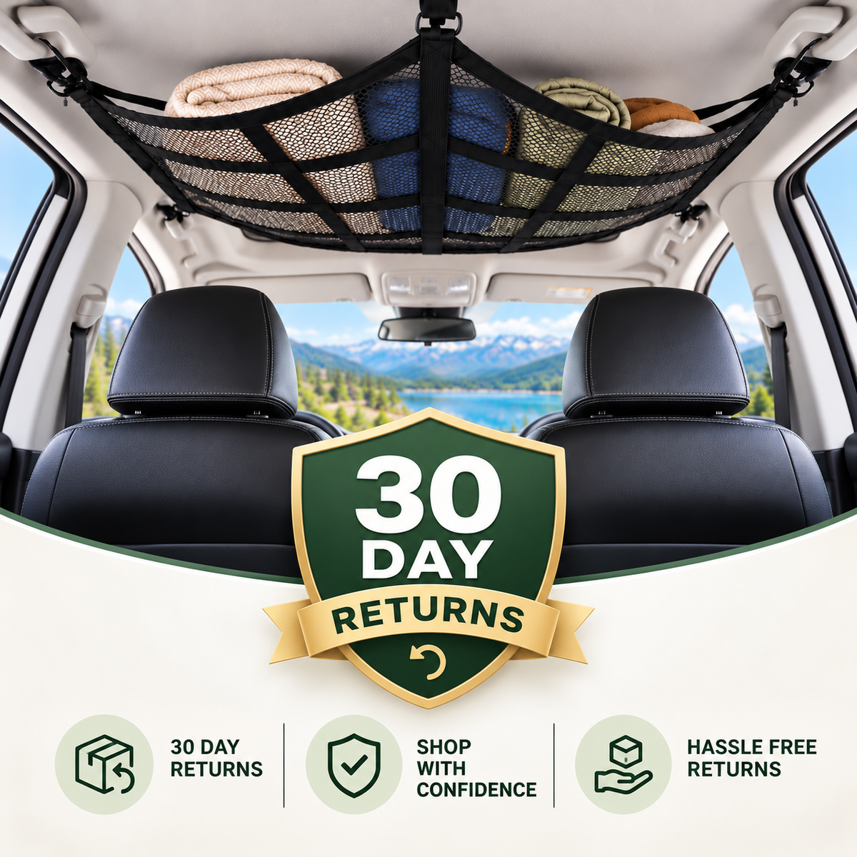 Interior Car Roof Storage Net